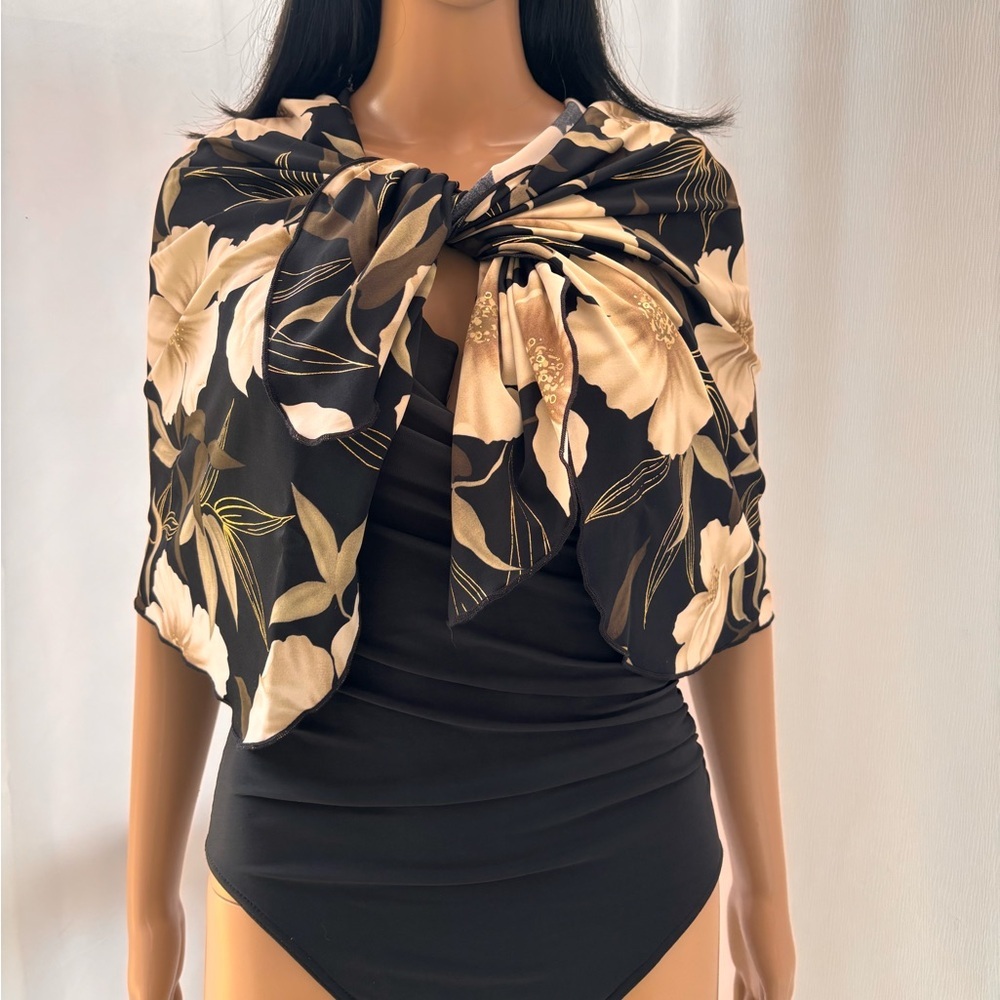 Longitude Floral Beach Wrap Skirt - Picture 5 of 14